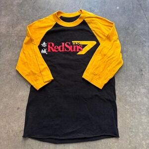 Vintage Initial D RedSuns RX7 Raglan Shirt K. Takahashi Anime Size Small